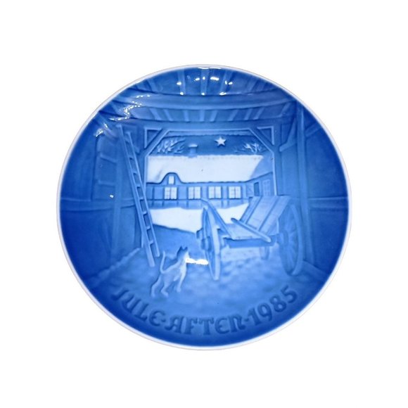 1985 Christmas Plate Jule After Bing & Grondahl Christmas Eve At The Farmhouse - Picture 1 of 3